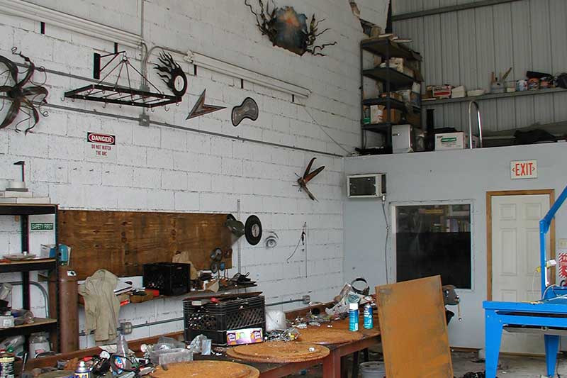 After Hurricane Ivan - Old Workshop Image 2 - Artisan Metal Works